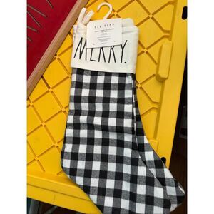 Rae Dunn Set Of Two Embroidered Stockings